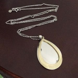 LOFT Silver & Gold Layered Pendant